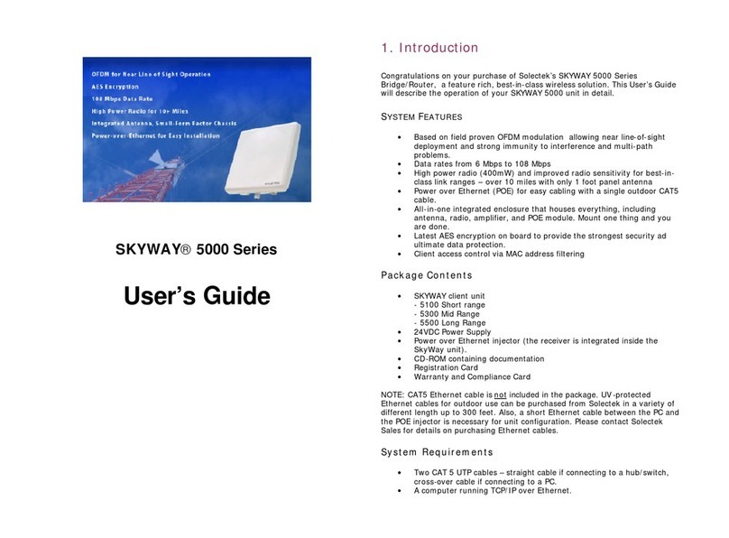 Solectek SKYWAY 5000 Series User manual
