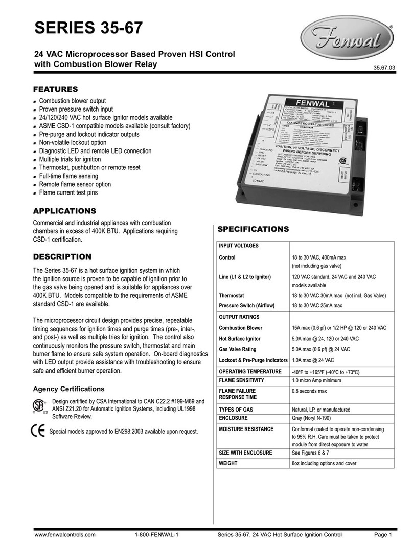 Fenwal SERIES 35-67 User manual