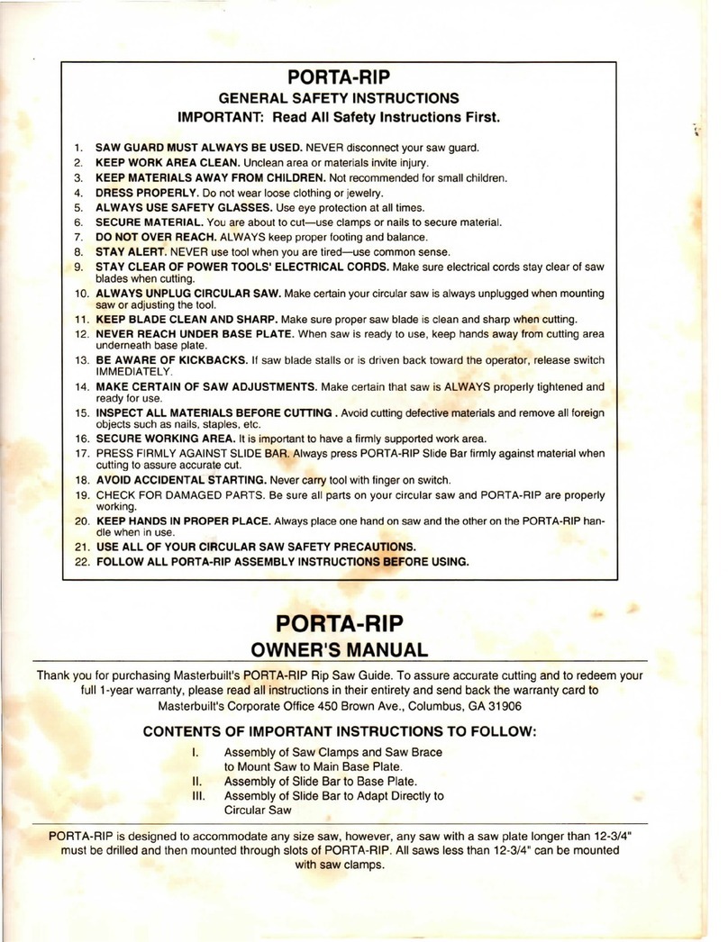 Masterbuilt Porta-Rip owner's manual