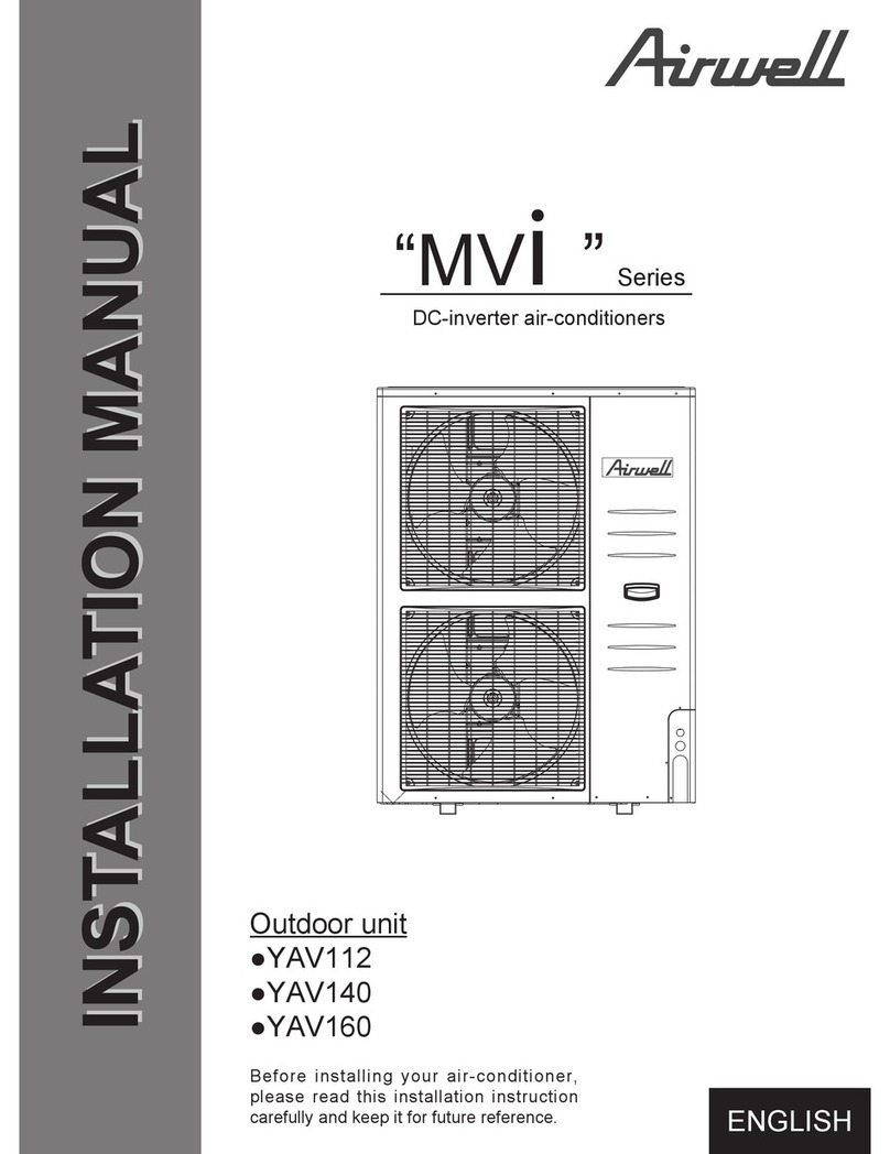 Airwell YAV112 installation manual