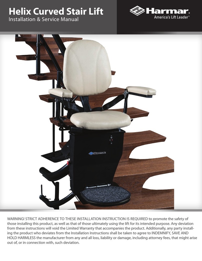 Harmar Mobility Helix Curved Stair Lift Installation & service manual