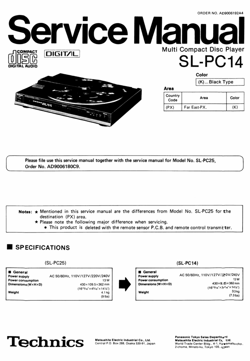 Technics SL-PC14 Service manual