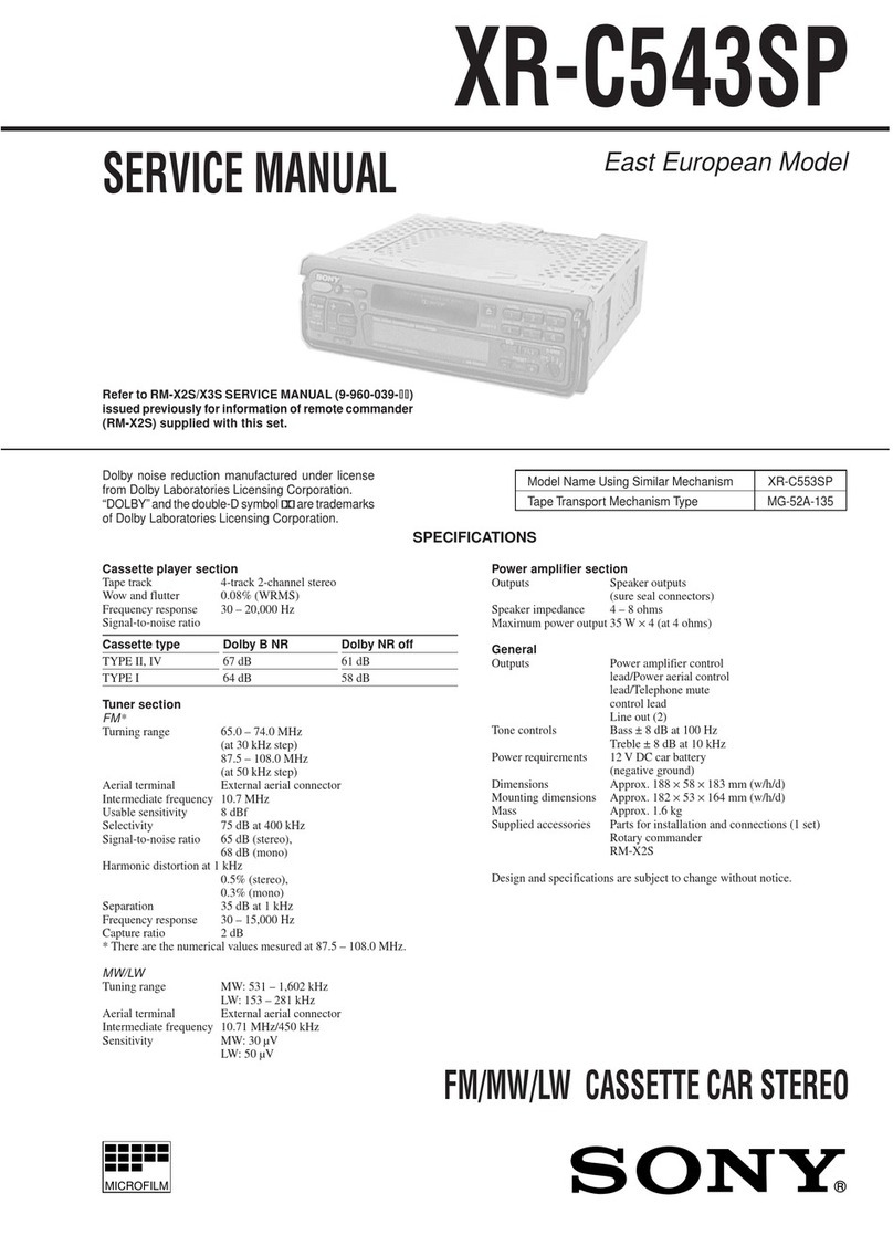 Sony XR-C543SP Service manual