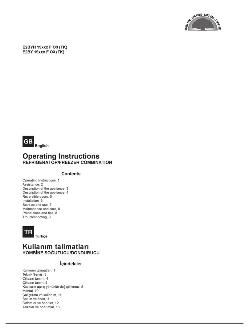 Indesit E2BYH 19*** F O3 TK operating instructions