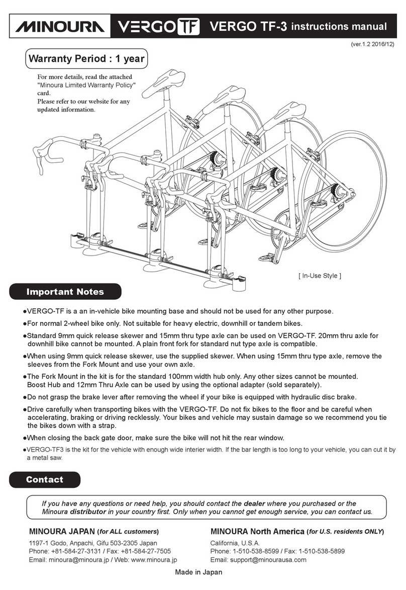 MINOURA VERGO TF-3 User manual