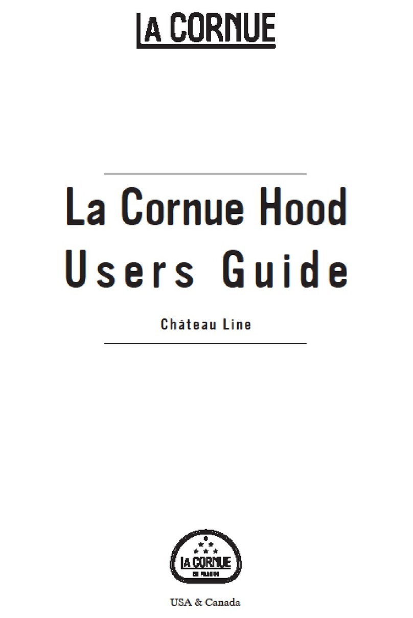 La Cornue Chateau Line Hood user guide