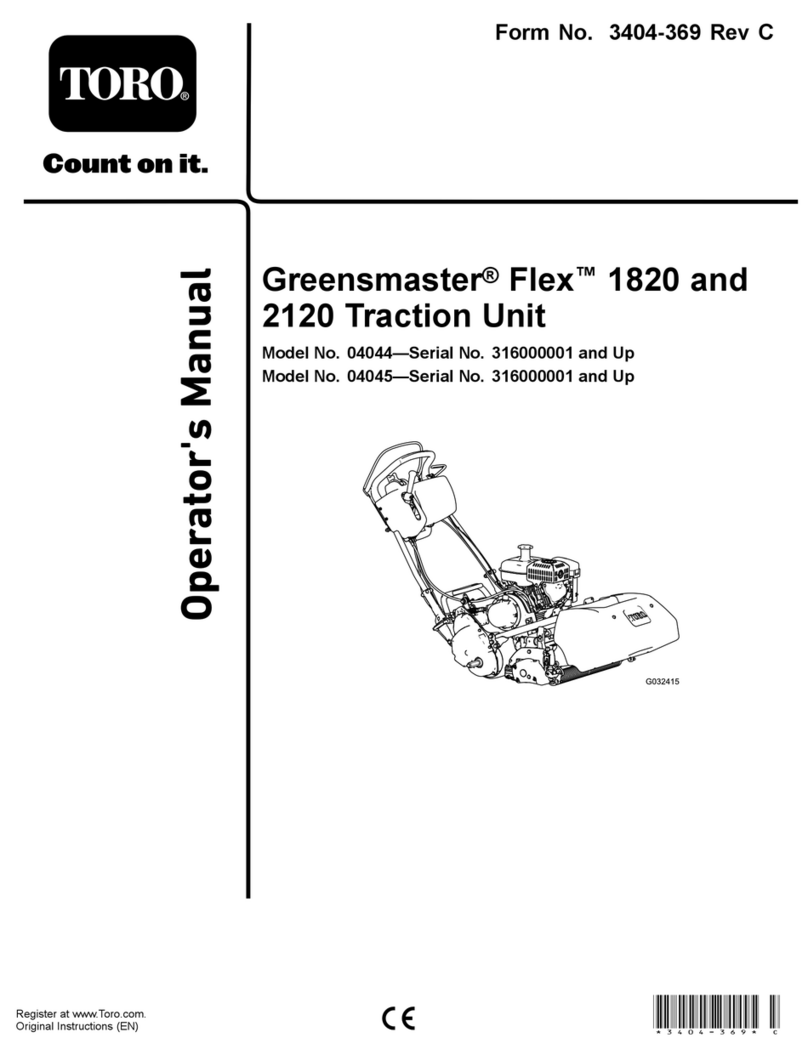 Toro Greensmaster Flex 1820 Operator's manual
