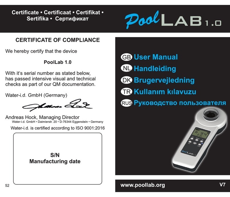 Water I.D. PoolLAB 1.0 User manual