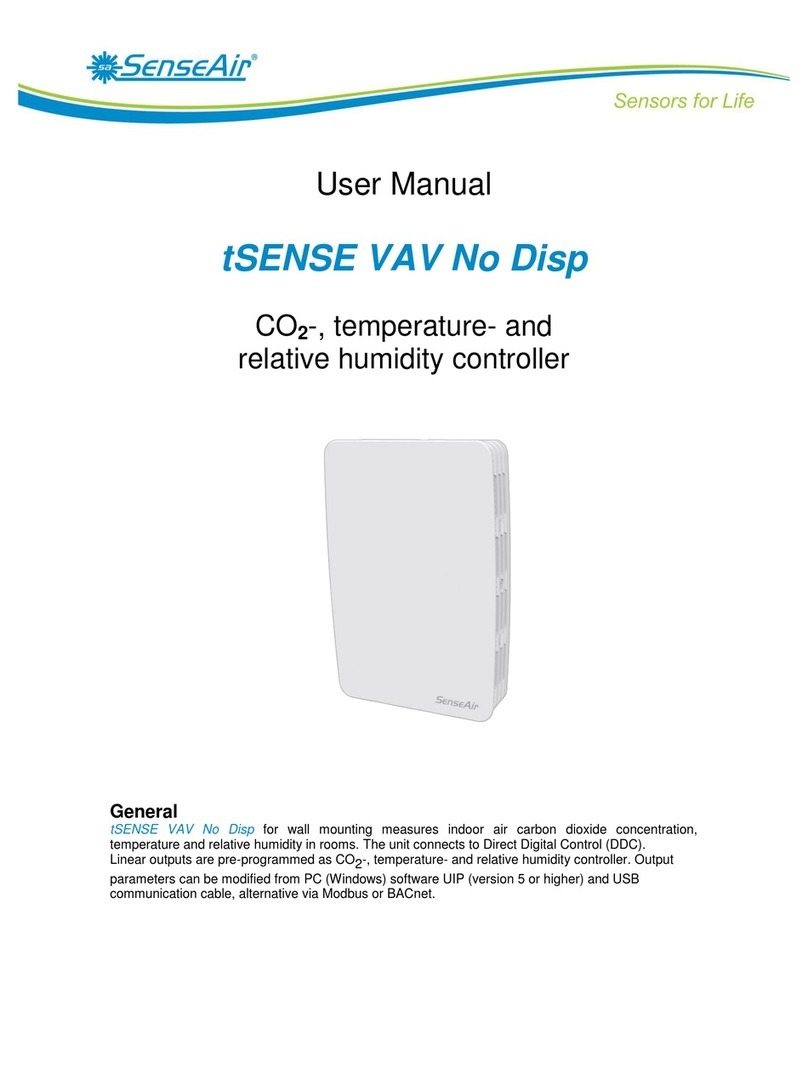 SenseAir tSENSE VAV No Disp User manual