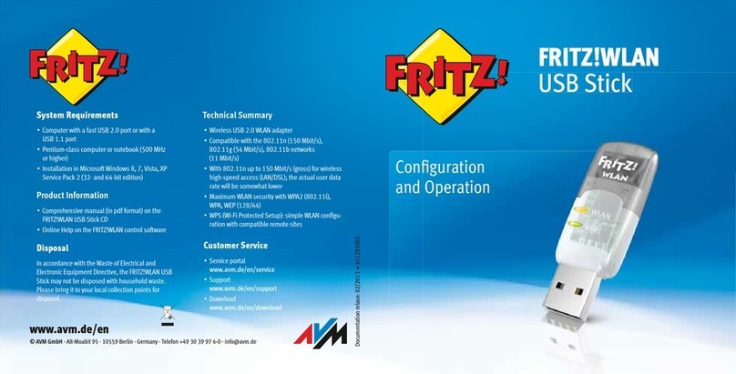 FRITZ!WLAN Stick v2 Configuration and operation