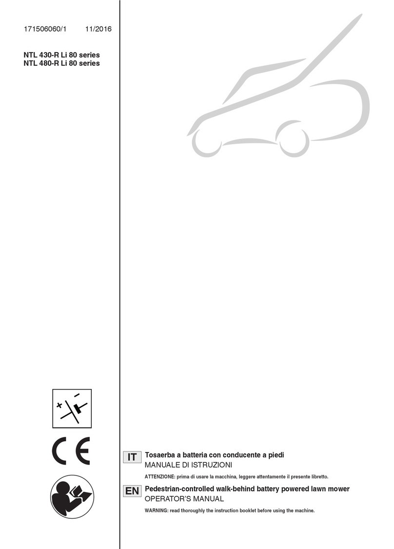 GGP ITALY NTL 430-R Li 80 series Operator's manual