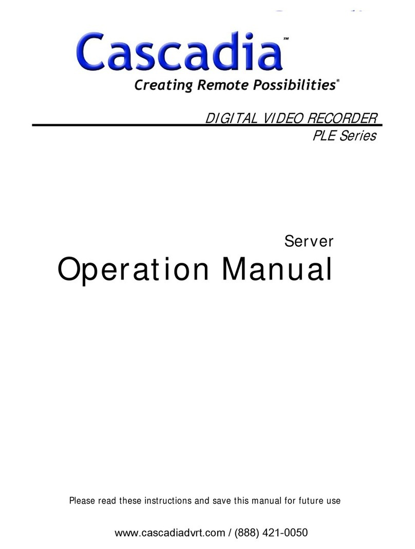 Cascadia PLE1202709 User manual
