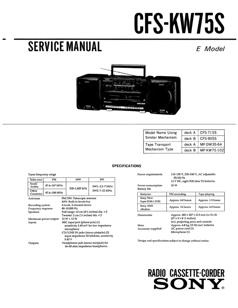 Sony CFS-KW75S User manual