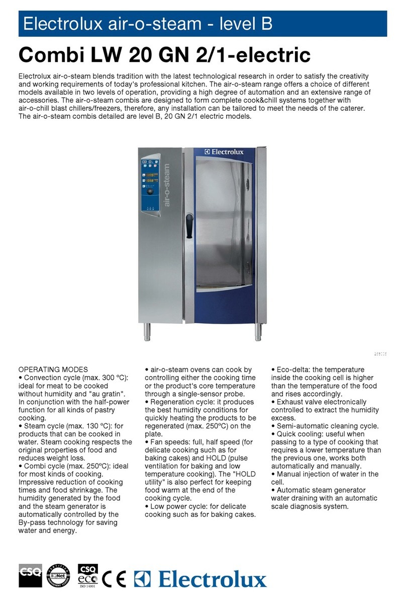 Electrolux air-o-convect 20 GN 2/1 manual