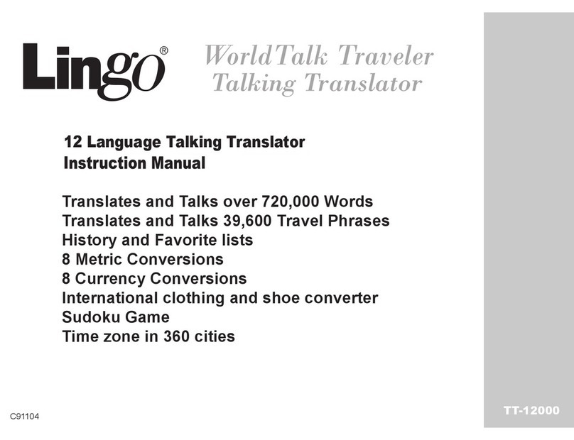 Lingo TT-12000 instruction manual