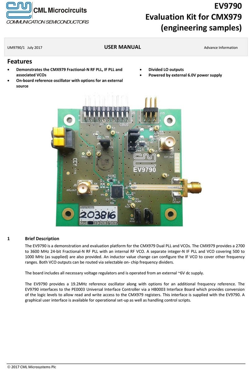 CML EV9790 user manual