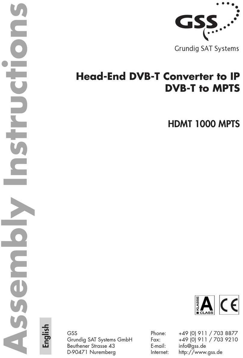 GSS HDMT 1000 MPTS User manual