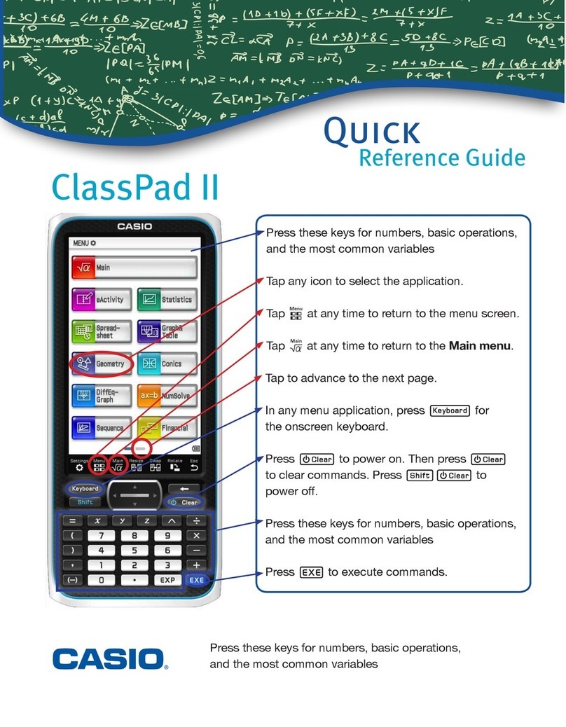Casio CLASSPAD II User manual