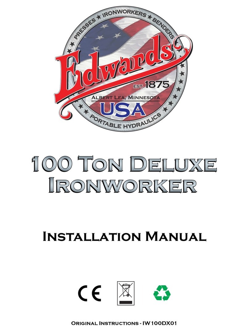 Edwards 100 Ton Deluxe Ironworker User manual