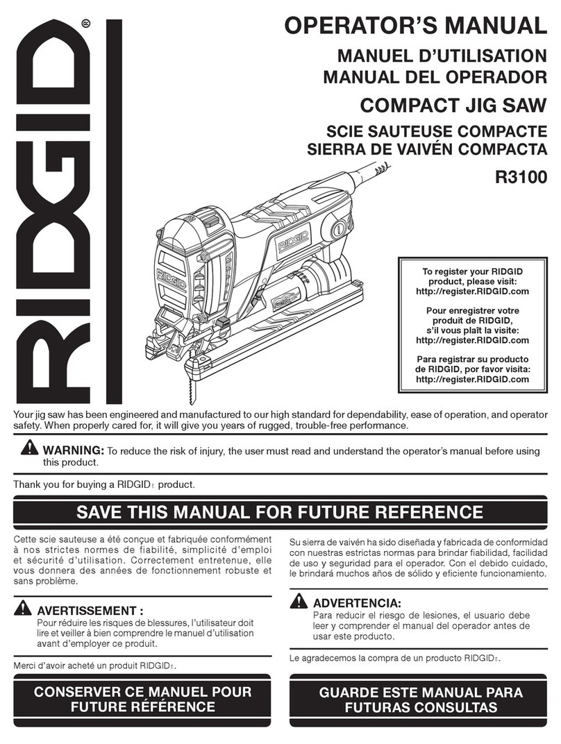 RIDGID R3100 Operator's manual