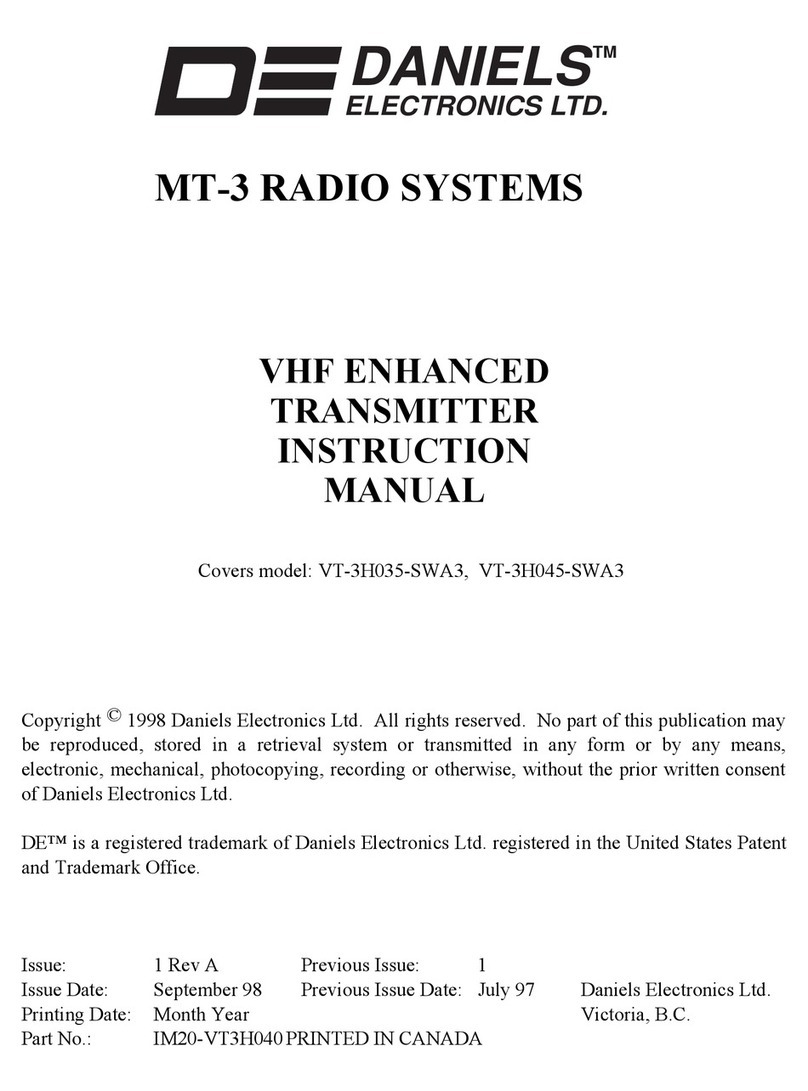 Daniels VT-3H035-SWA3 instruction manual