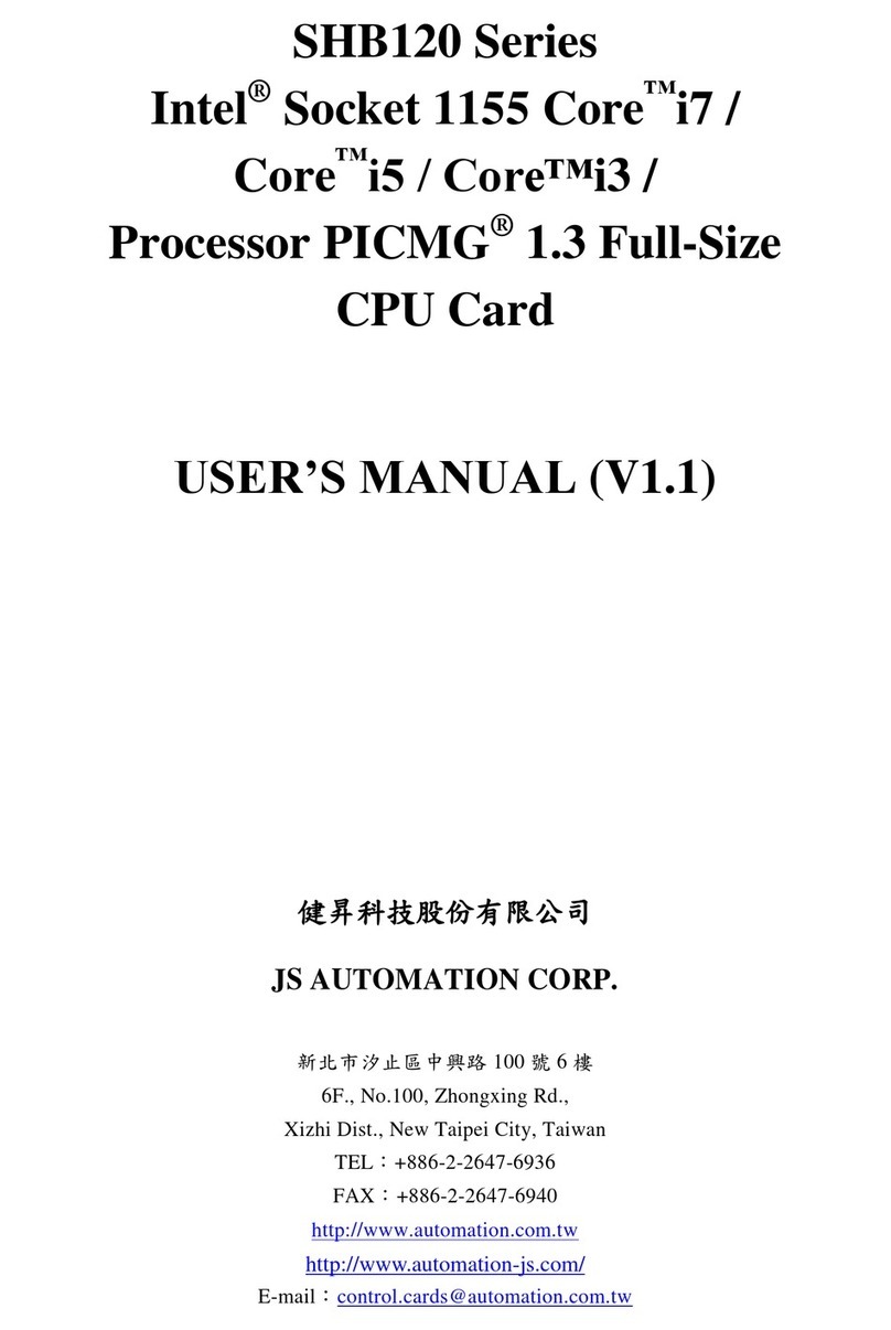JS Automation JD50SHB120 User manual