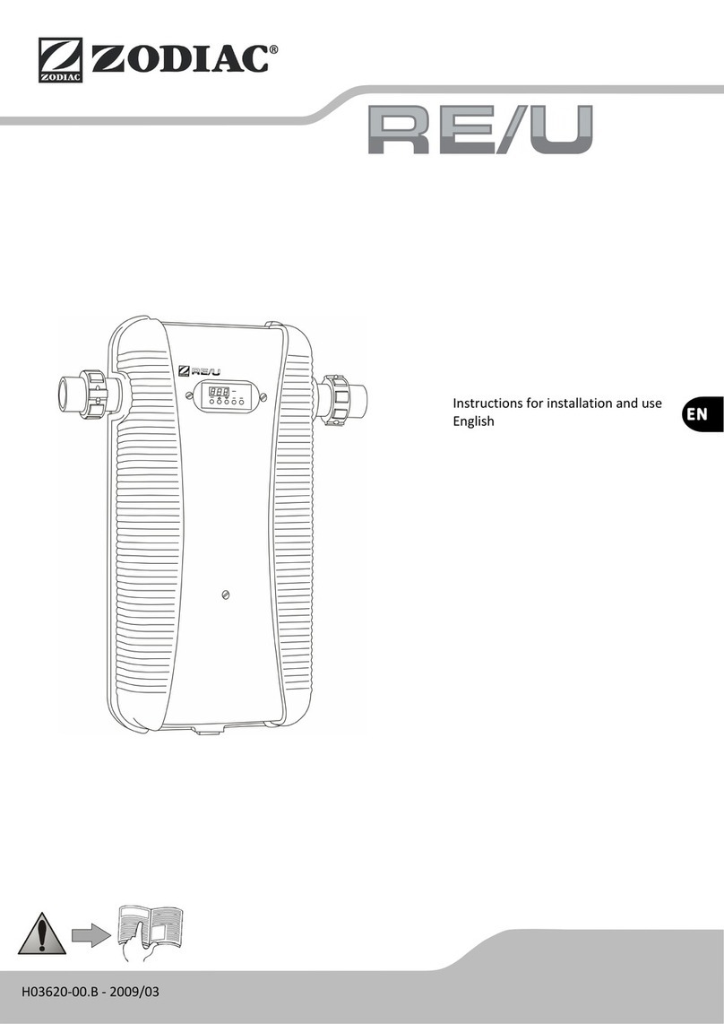 Zodiac RE/U Instructions for installation and use