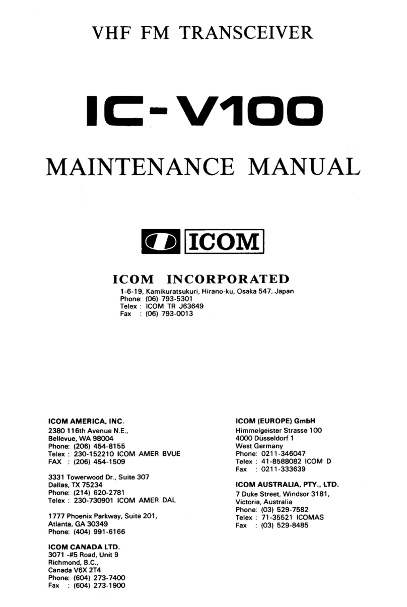 Icom IC-V100 User manual