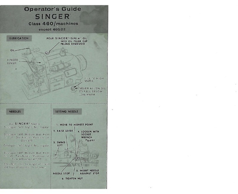 Singer 460 series Operator's guide