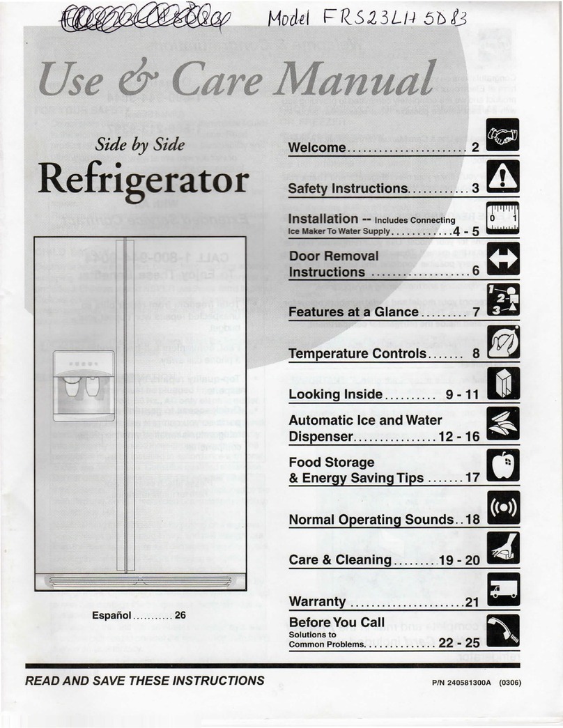 Frigidaire FRS23LH5D Use & care manual