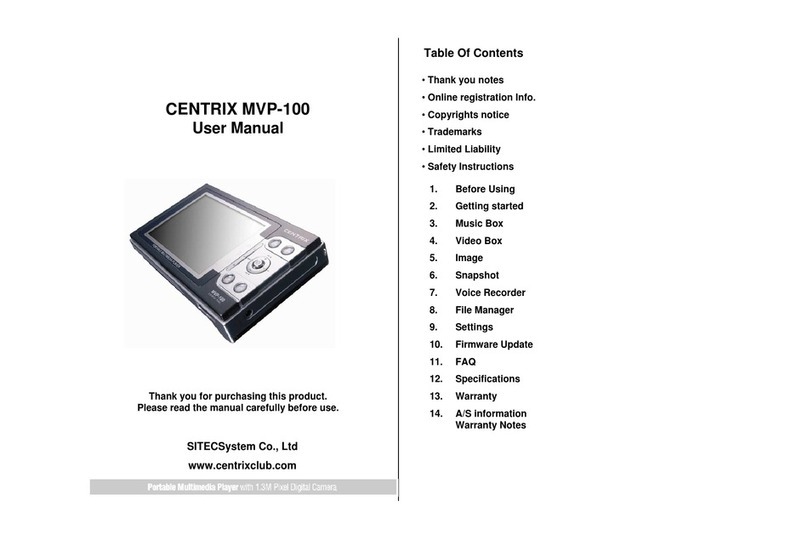 Centrix MVP-100 user manual