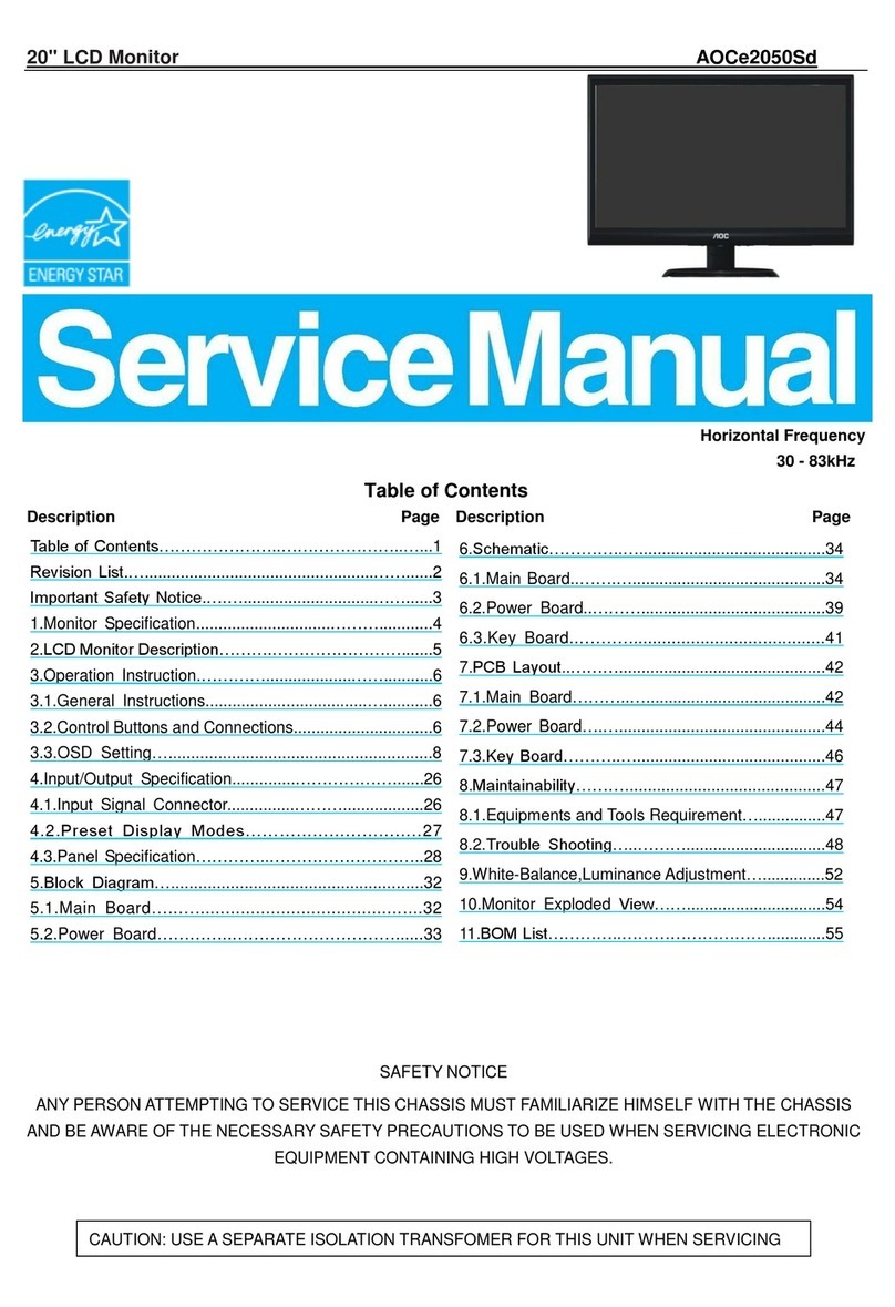 AOC E2050SD User manual