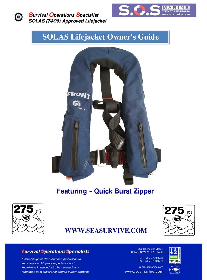 SOS MARINE SOLAS Lifejacket owner's guide