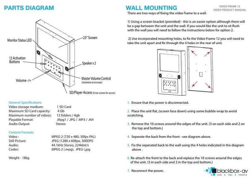Black Box VIDEO FRAME 12 product manual