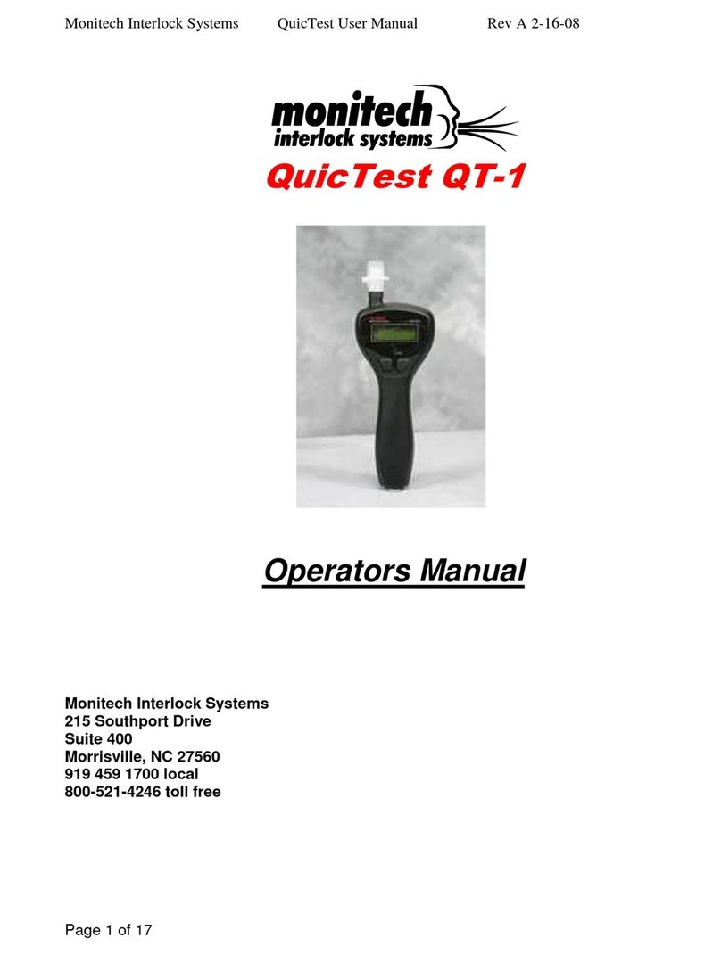 Monitech Interlock Systems QuicTest QT-1 Operator's manual Monitech Interlock Systems QuicTest QT-1 Operator's manual