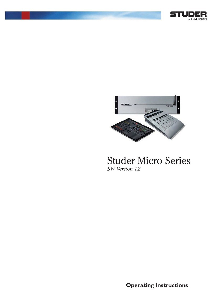 Harman Studer Micro Series operating instructions