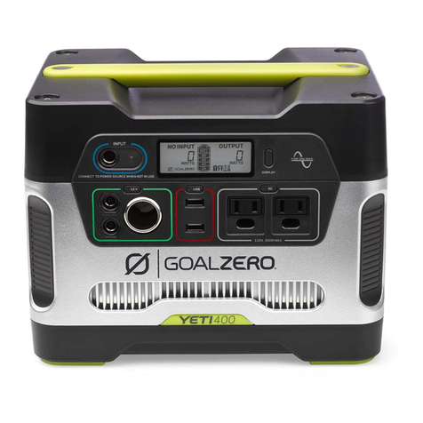 GOAL ZERO Yeti 400 Lithium User manual