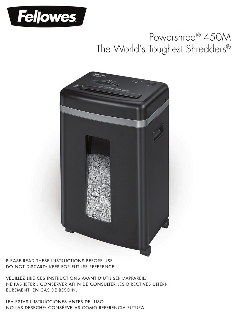Fellowes POWERSHRED 2127M user manual