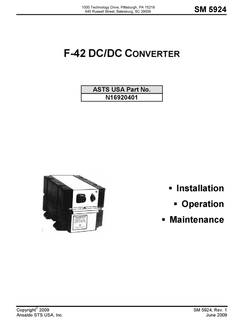 AnsaldoSTS F-42 Installation operation & maintenance