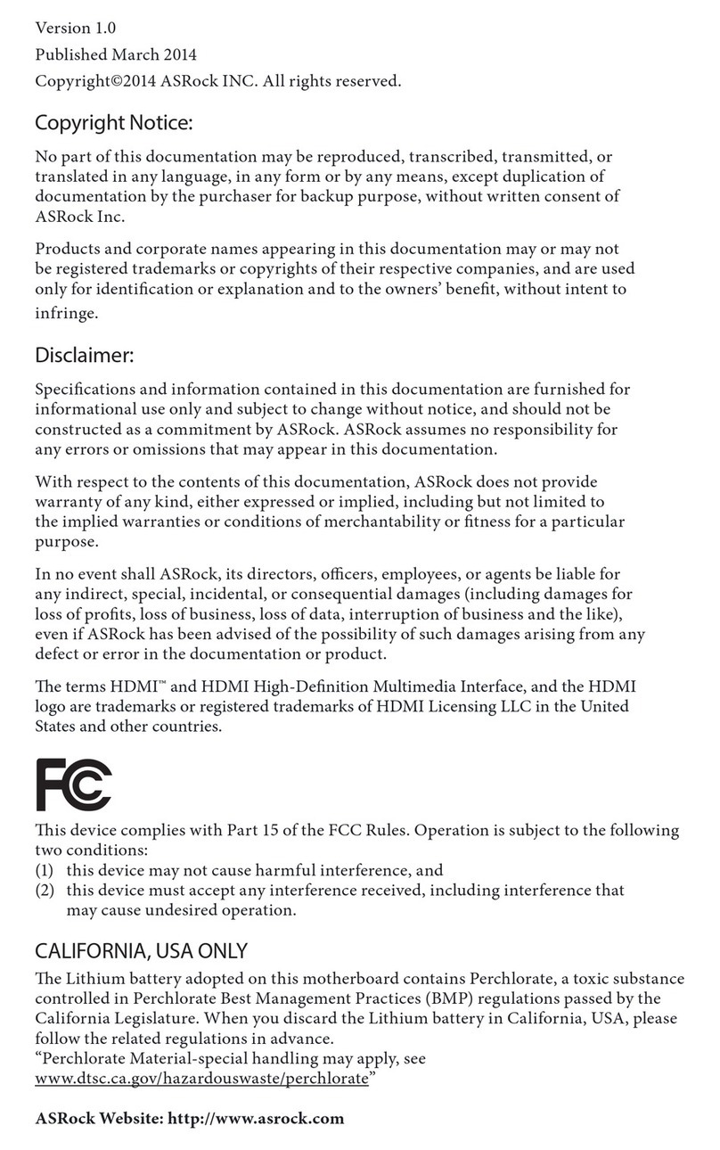 ASROCK AM1H-M User manual