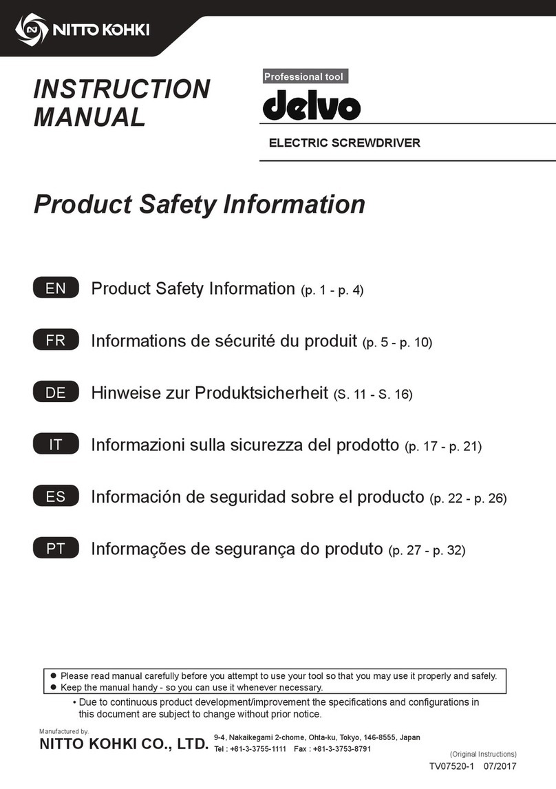 Nitto Kohki DLV30S12P-AY Safety information