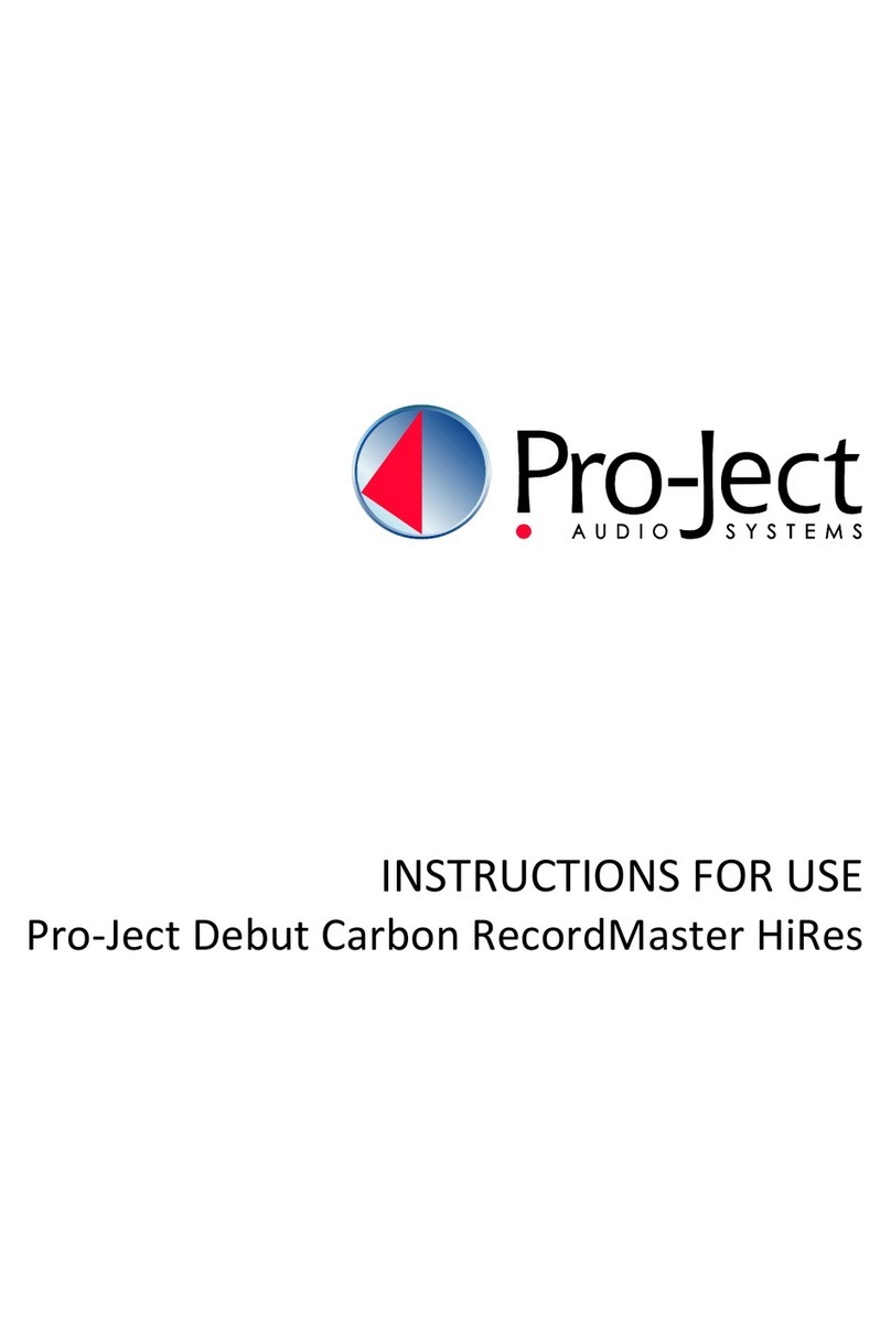 Pro-Ject Audio Systems Debut Carbon RecordMaster HiRes User manual