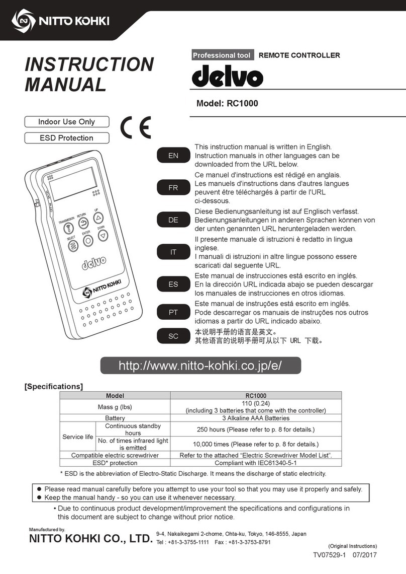 Nitto Kohki RC1000 instruction manual