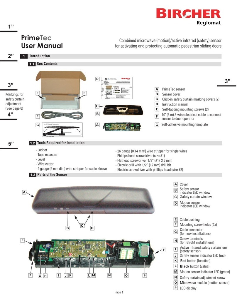Bircher Reglomat PrimeTec user manual