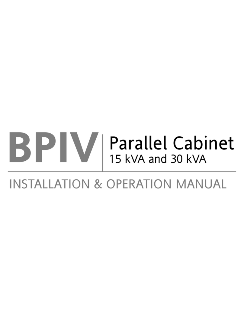 Powerware BPIV 30 kVA Installation & operation manual