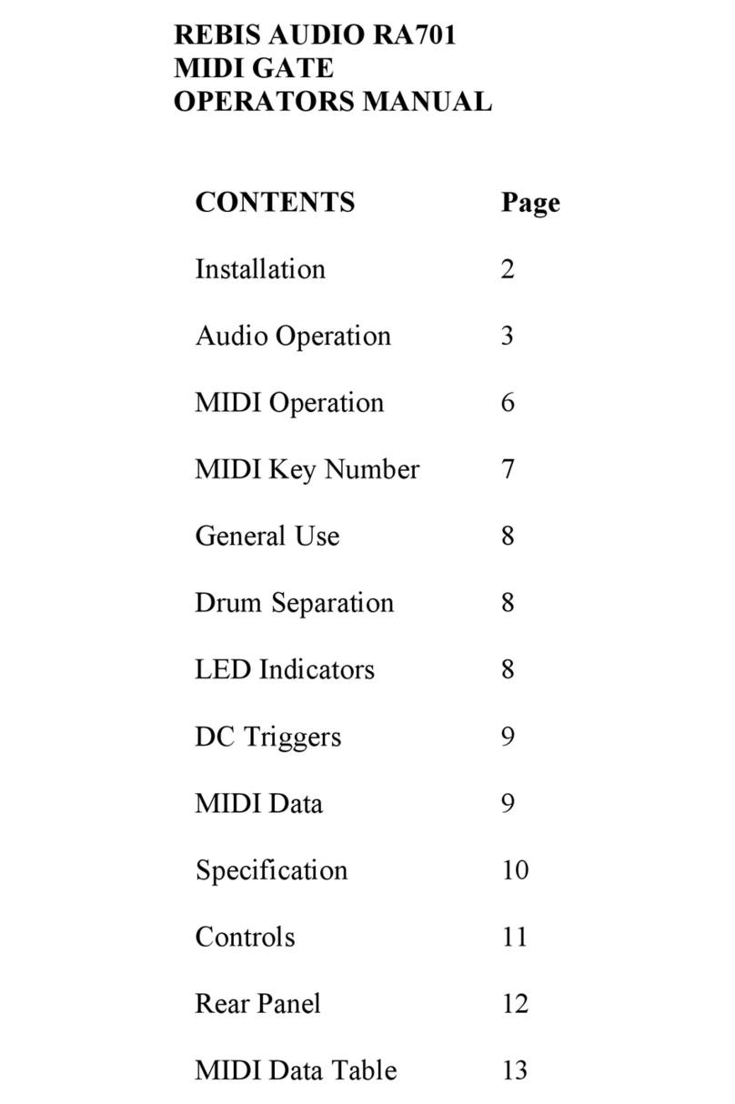 REBIS RA701 Operator's manual