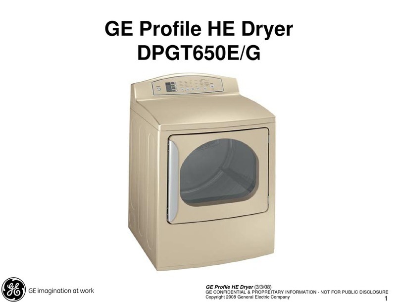 GE Profile DPGT650E Service manual