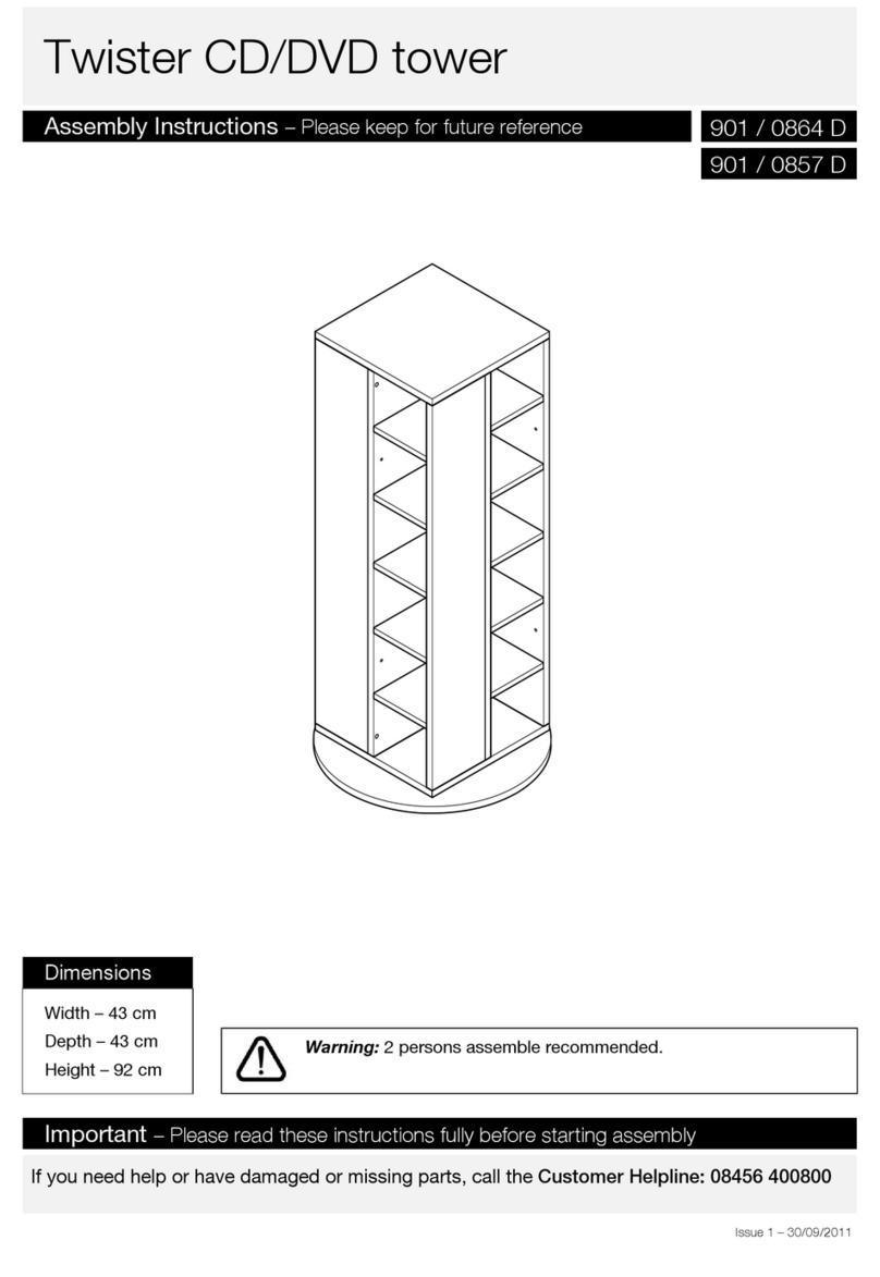 Argos Twister CD/DVD tower User manual Argos Twister CD/DVD tower User manual