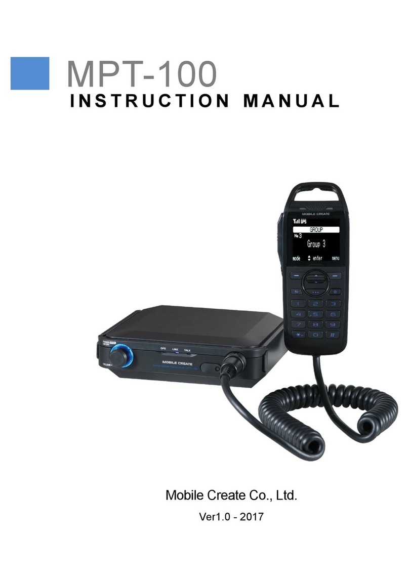Mobile Create MPT-100 User manual