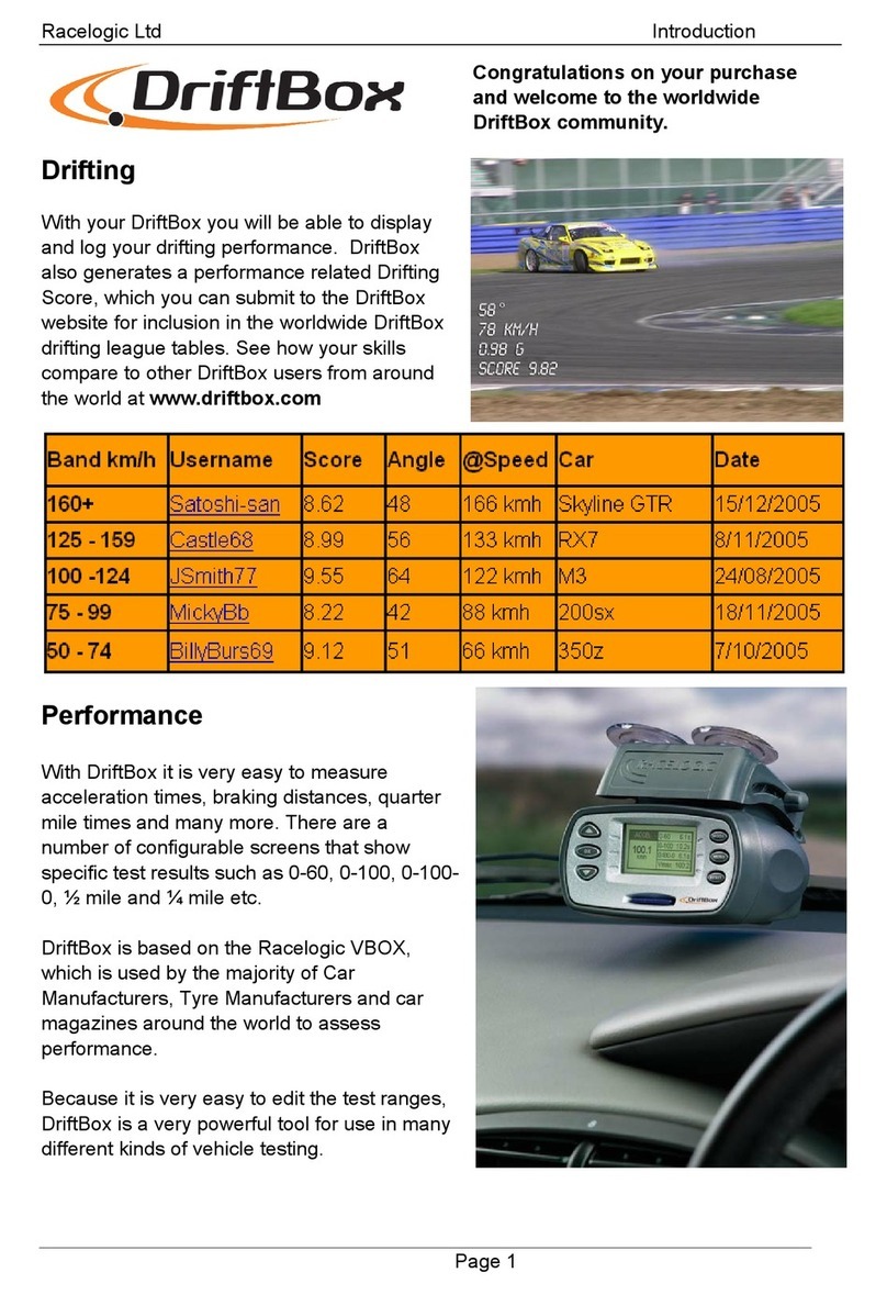 Racelogic DriftBox User manual